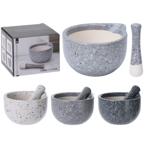 Porcelain pestle and - porcelain, mortar