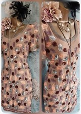 ASOS nude Peach sequin beaded