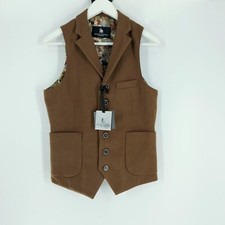 Spitalfields mens waistcoat 36" Clothing Company Wool  Olive hunt lining  