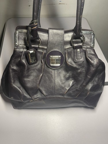 Vintage plum handbag - vintage,