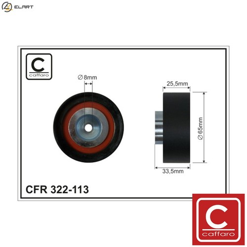 Deflectionguide pulley vribbed - pulley,
