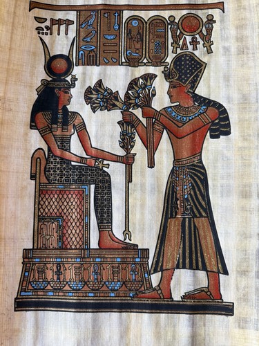 Egyptian papyrus picture with - egyptian,