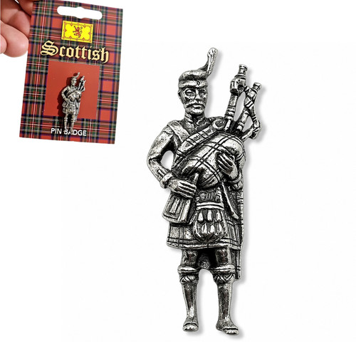 Scottish piper pin badge - scottish,