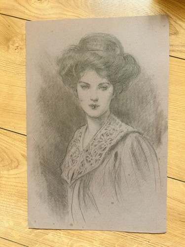 Antique graphite portrait - antique,