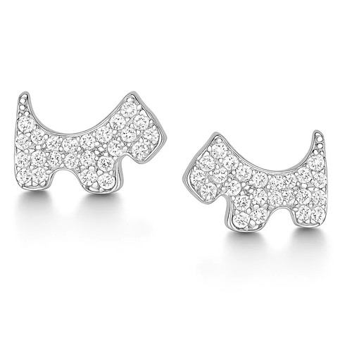 Westie silver earrings with - earrings,