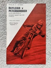 Speedway Programme Rayleigh Peterborough 22 August 1970