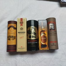 5 Empty mini bottle boxes-Aberlour Auchroist Knockando Bunnahabhain Glenmorangie