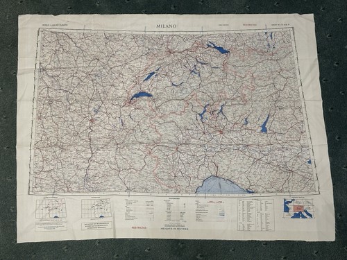 Wwii raf silk escape map - map, style