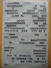 1 x  Letraset Upp/Low Case &