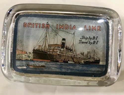 Glass paperweight british - glass,