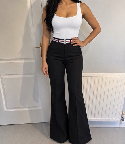 Y2k jesire black trousers - black, •