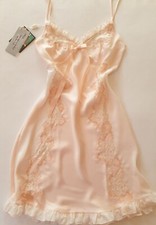 Coemi Sizes 10 12 Camea Silk Satin & Lace Chemise Luxury Brand Slip Nightdress