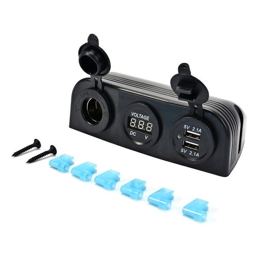 12v surface mount - double, usb