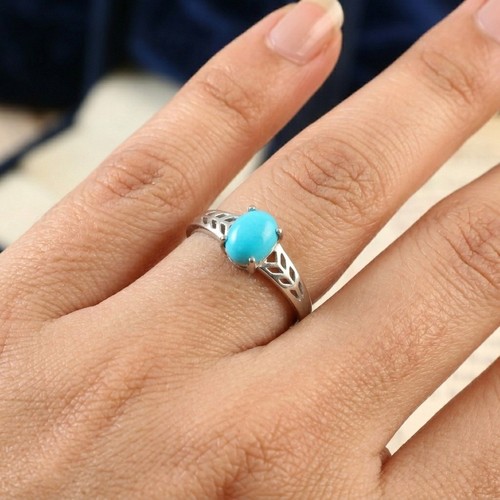 Real arizona turquoise oval - turquoise,