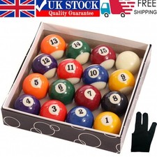 NEW! Full Size UK Regulation 16 Spots and Stripes Pool Ball Set 2" Billiard Ball