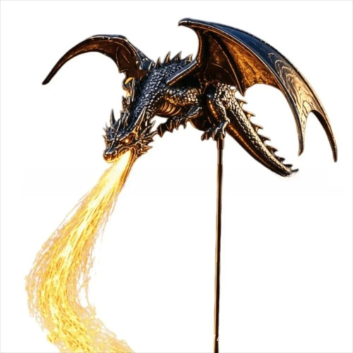Solar dragon fire garden light - garden,