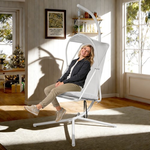 Hanging egg chair with - egg,