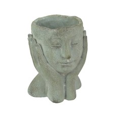 Cement Head Lady Resting Face