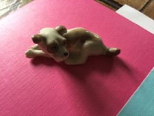 VINTAGE RUSSIA USSR LOMONOSOV MINIATURE SMALL DOG/PUPPY PORCELAIN FIGURINE