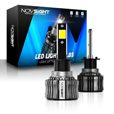 NOVSIGHT 72W 15000LM 2x H1 LED Headlight Bulbs Kit High Low Beam 6500K White