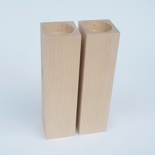 Wooden square candle set of - wooden,