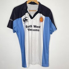 Exeter Chiefs 2005 Home Canterbury Rugby Shirt XL Men’s White Blue Telecoms
