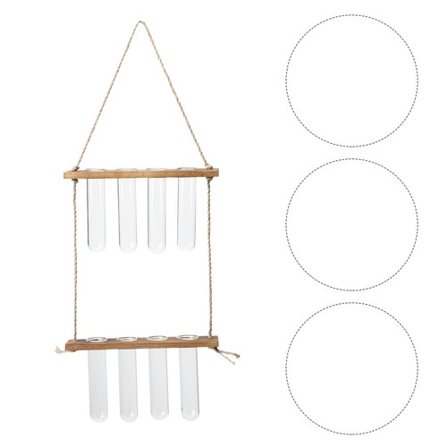 Glass tube vase hanging - glass, plant