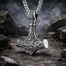 Viking thor hammer pendant - thor,
