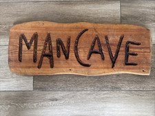 Wooden Hand Made - Man Cave / Shed Sign in Wood 26.75" Long