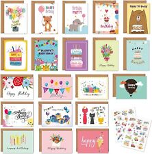 Birthday Cards Bulk - 21 Pcs