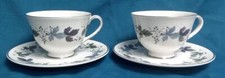 Royal Doulton Burgundy  2 x Tea Cups and Saucers