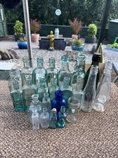 24 OLD GREEN & CLEAR GLASS