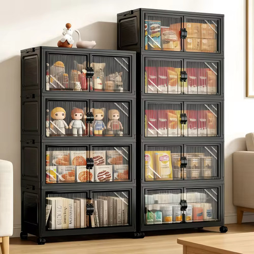 Foldable storage cabinet with - storage,