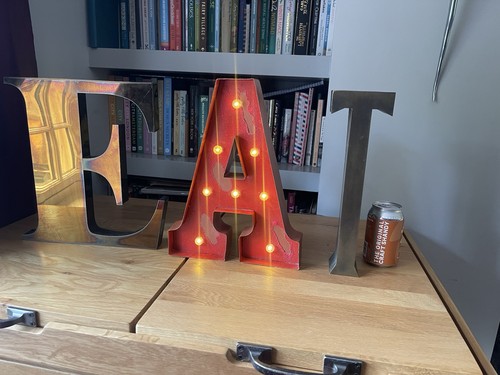 Vintage brass letters - vintage,
