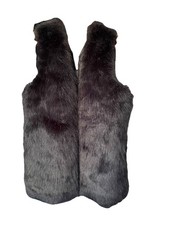 Monsoon Faux Fur Gilet Black Size M Medium Ladies Womans Sleeveless Jacket
