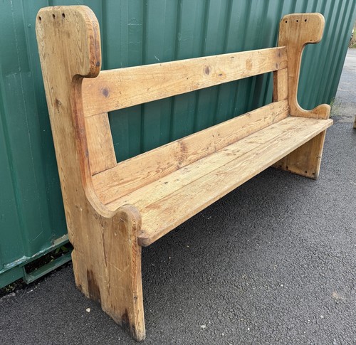 Freestanding wooden pine bench - freestanding,