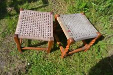 x 3 CC41 styleUtility Furniture lookOak Woven Footstool 2 small & 1 bigFootrests
