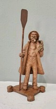 Vintage Old Man with Paddle