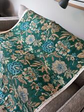 Sanderson Indra Flower Ikat Cotton Linen Fabric  Flower 1.5M Floral Birds Green