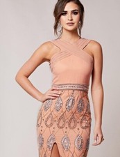 Stunning Coral Embellished Virgos Lounge Dress 12