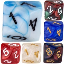 D10 Poly Dice (Select Colour)