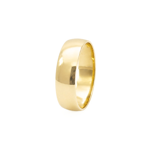 18ct yellow gold - high, polish