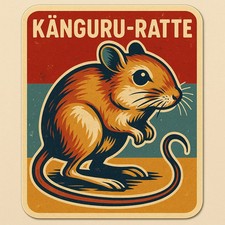 Kangaroo Rat 9x9cm Car Decal