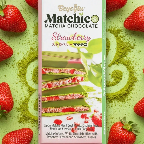 Matcha infused white - white, chocolate