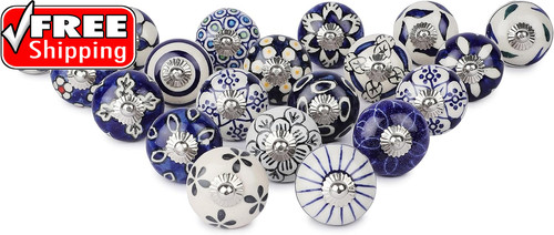 Ceramic cabinet knobs set - ceramic,