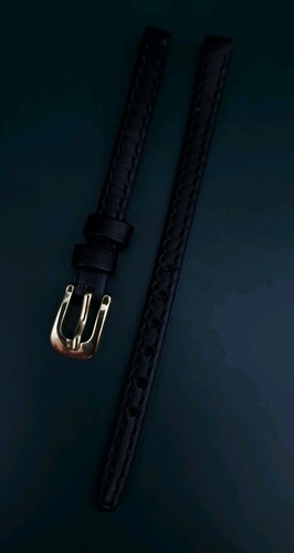 6mm genuine leather black - genuine,