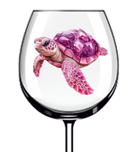 12x pink sea turtle vinyl - sea,