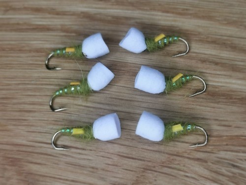 Olive pearl suspender buzzers - pearl,