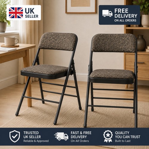 2pcs padded folding chairs - folding,