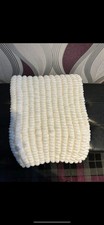 Pom Pom Blanket White
